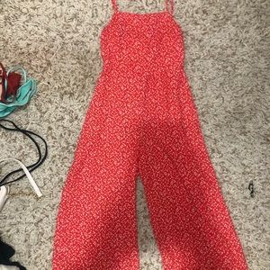 red jumpsuit